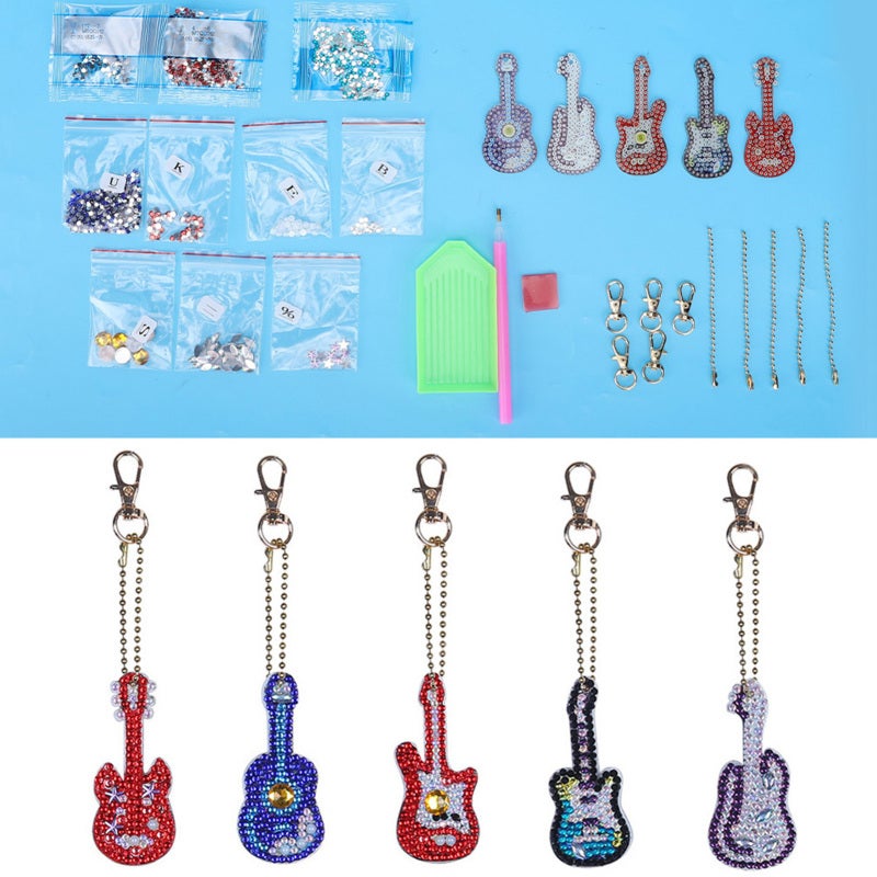 Diamond Painting Keychain Kit Easy Resin Diamond Craft - No Mess DIY Craft Activity - Sparkling Decorative Pendants for Kids Crafters Keychain Decoration - Image 4