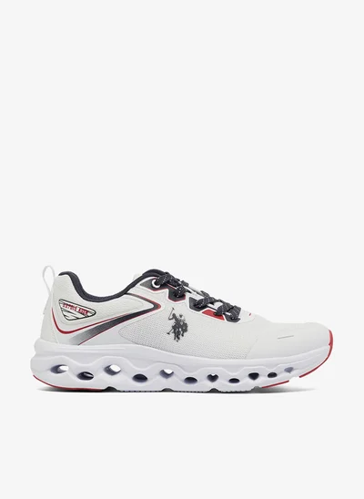 U.S. Polo Assn. Men's White Low-Top Sneakers - Lightweight Shoes Lace-Up Design, Comfortable for Everyday Outfits