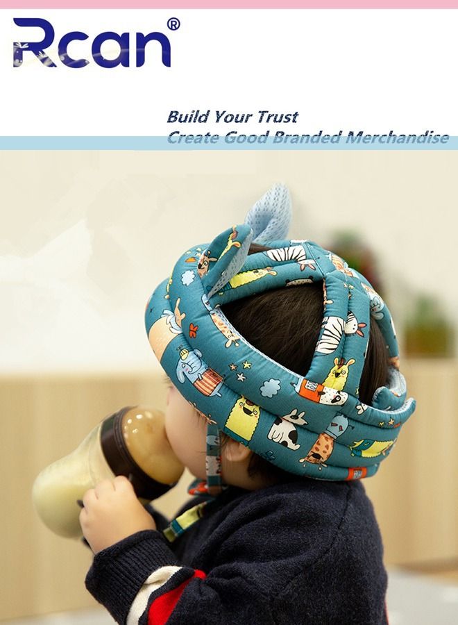 Rcan Baby Head Protector, Baby Helmet for Crawling Walking, No Bumps Safety Head Adjustable Protective Cap for Walking, Playing - Image 1