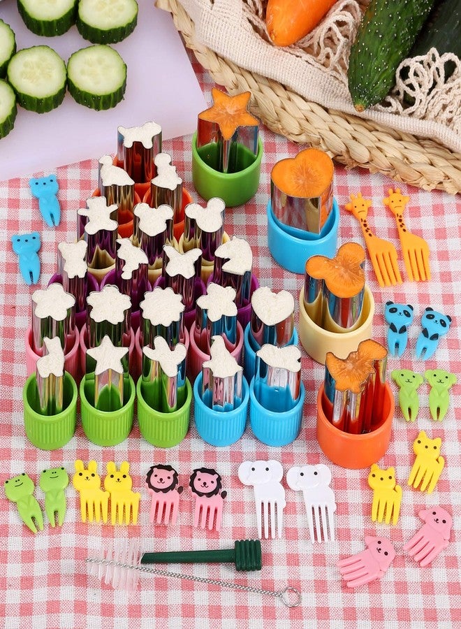 Elfkitwang Vegetable Cutter Shapes Set Mini Sizes Cookie Cutters Set Fruit Cookie Pastry Stamps Mold Food Decorative Kids Baking and Food Supplement Tools (24pcs cutters） - Image 4