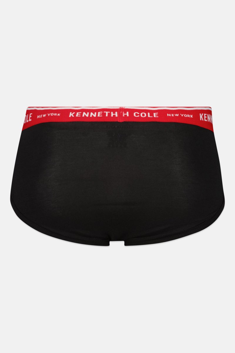 Kenneth Cole Men 2Pcs Brand Logo Briefs, Multicolor - Image 3