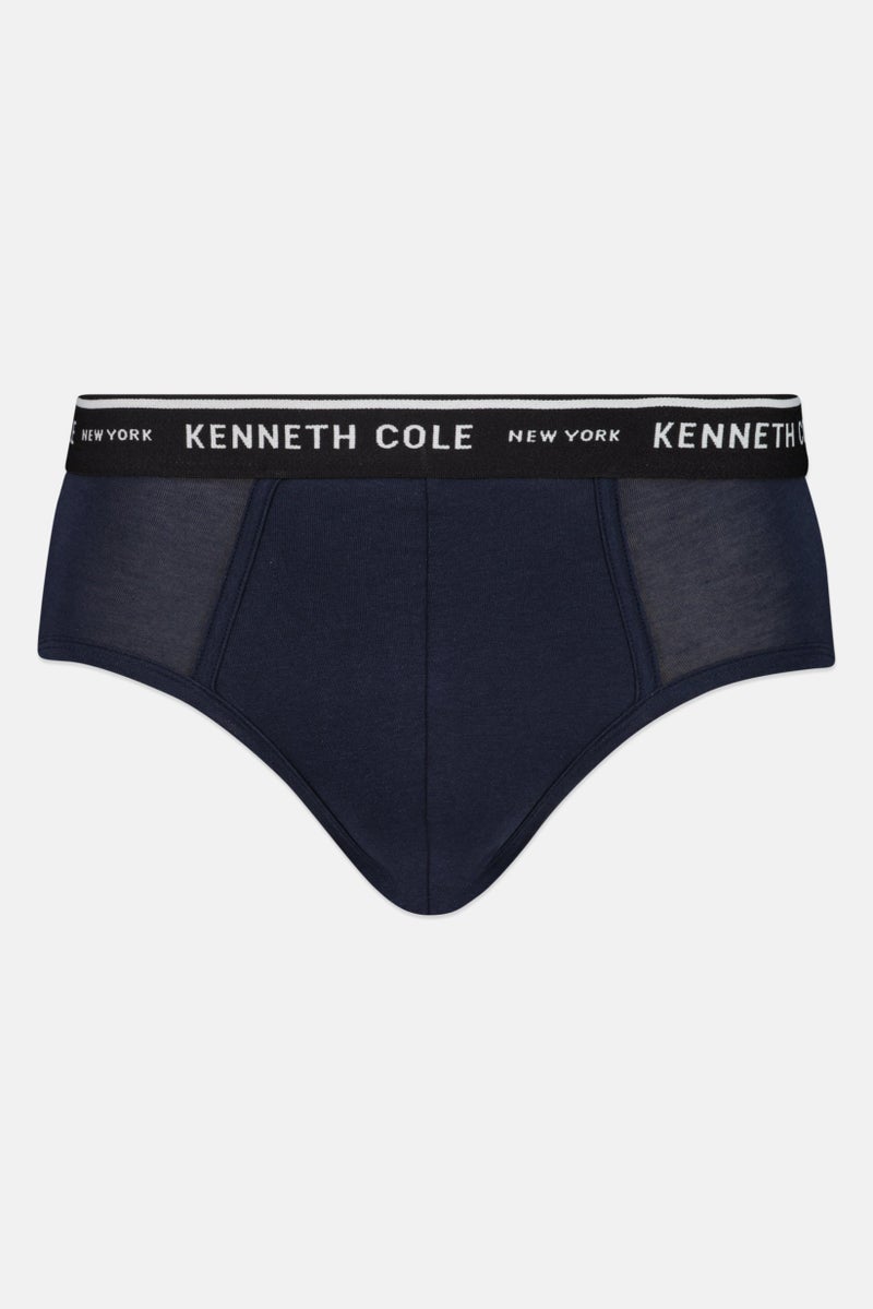 Kenneth Cole Men 2Pcs Brand Logo Briefs, Multicolor - Image 4