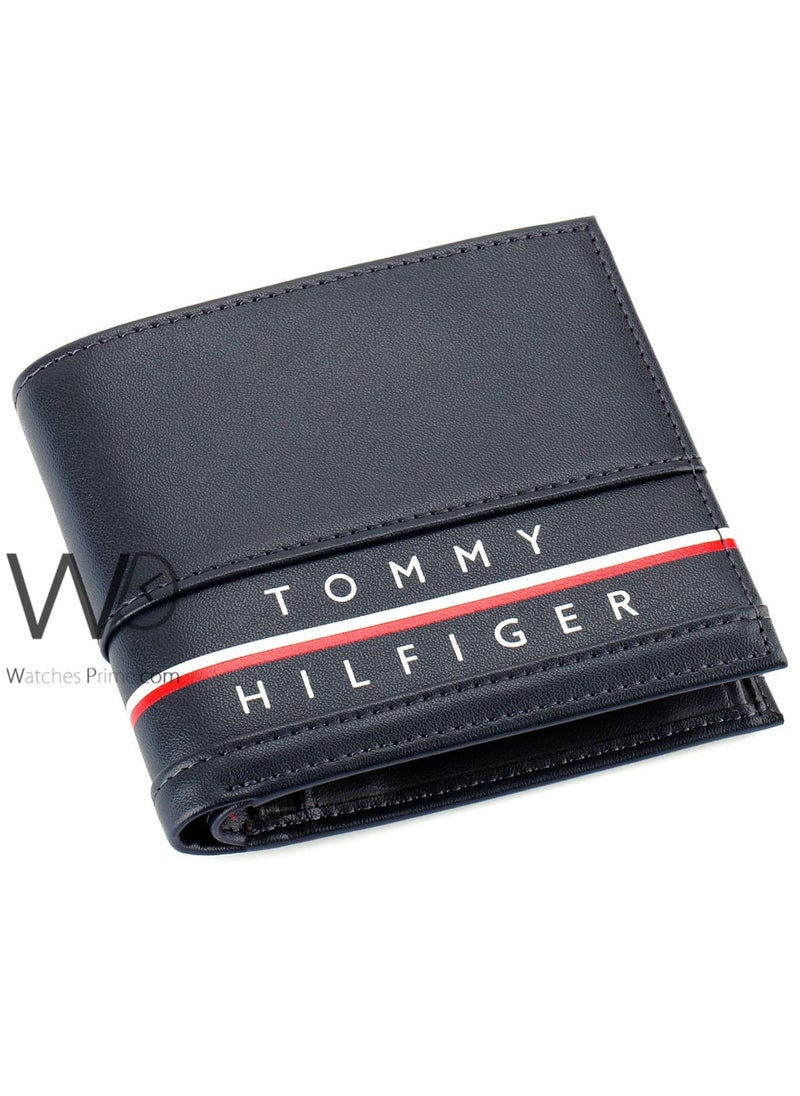Tommy Hilfiger Plus Tommy Hilfiger Original Men's Purse of Natural Skin in Dark Blue  - Image 1