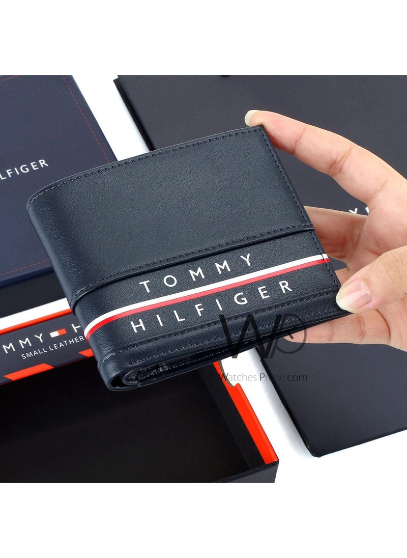 Tommy Hilfiger Plus Tommy Hilfiger Original Men's Purse of Natural Skin in Dark Blue  - Image 2