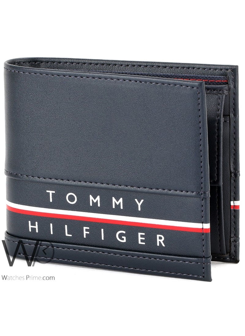 Tommy Hilfiger Plus Tommy Hilfiger Original Men's Purse of Natural Skin in Dark Blue  - Image 3