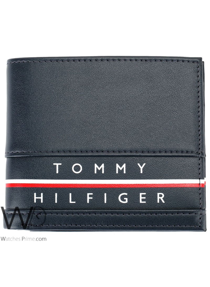 Tommy Hilfiger Plus Tommy Hilfiger Original Men's Purse of Natural Skin in Dark Blue  - Image 5
