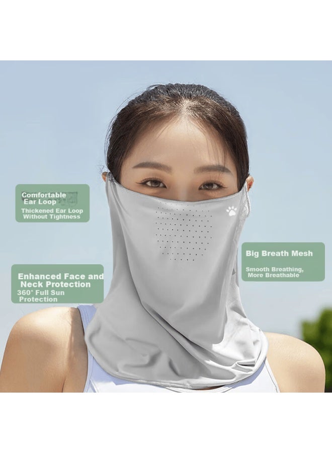 Kelme Sun Protection Face Mask Ear-hook Cycling Ice Silk Neck Gaiter Magic Headscarf Windproof Dustproof Mountaineering Gear For Men And Women - Image 2