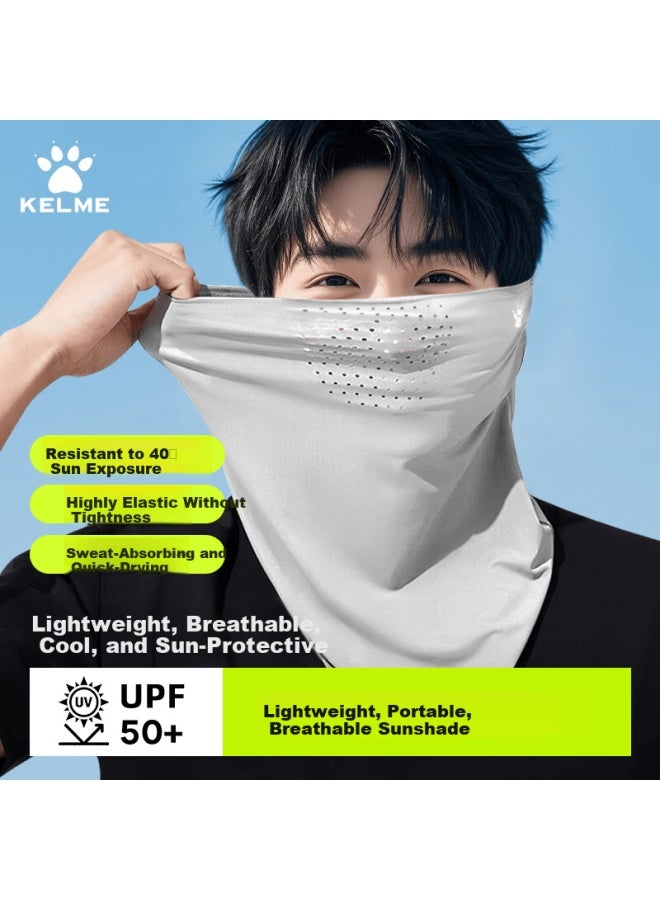 Kelme Sun Protection Face Mask Ear-hook Cycling Ice Silk Neck Gaiter Magic Headscarf Windproof Dustproof Mountaineering Gear For Men And Women - Image 1