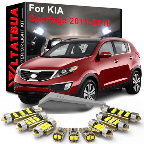 WLTATBUA LED Interior Light Kit Package Replacement for KIA Sportage SL 2011 2012 2013 2014 2015 2016, Super Bright 6000K White Bulbs + Install Tool - Image 1