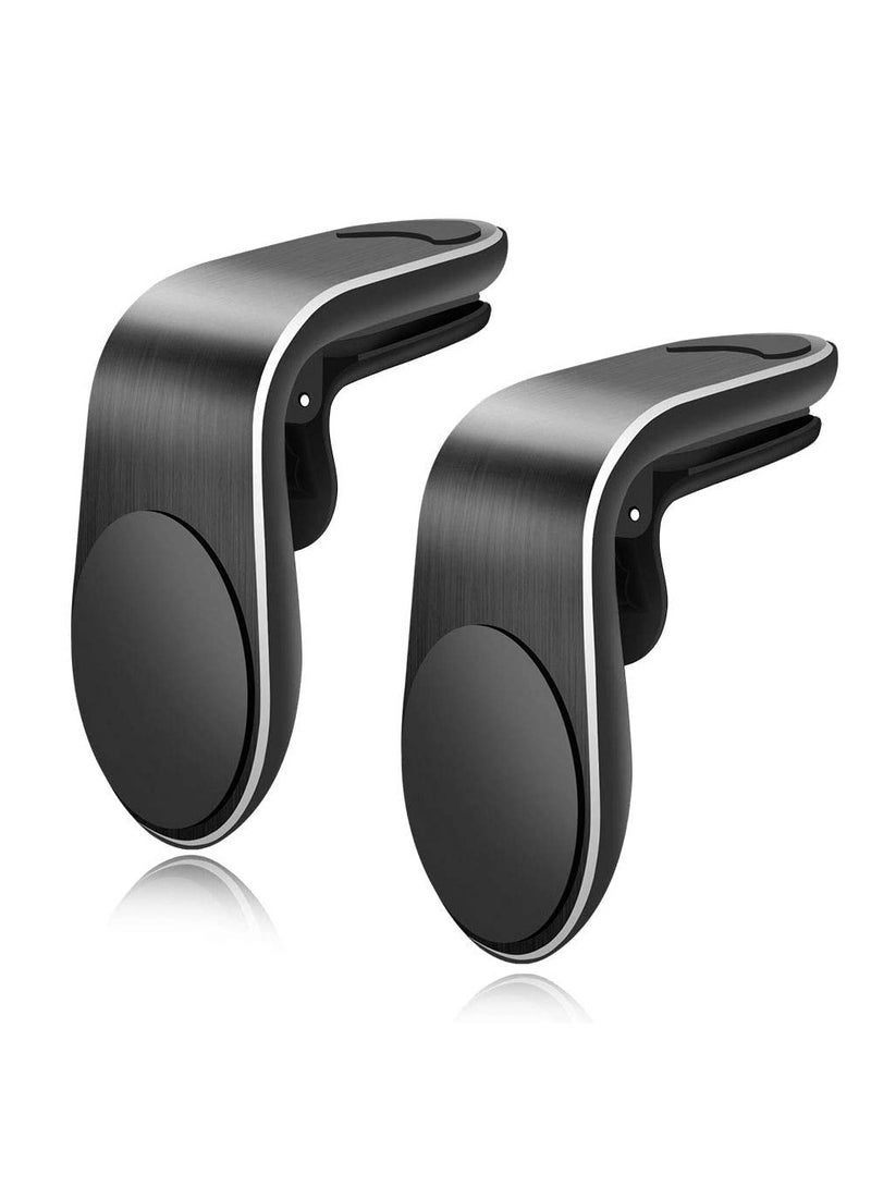 KASTWAVE Magnetic Car Phone Holder Strong Magnetic for Air Vent Phone Holder Car Mount Phone Holder Car Magnetic L Shape Universal Car Holder for Any Smartphone Universal Smart GPS Cell Phone Holder - Image 1