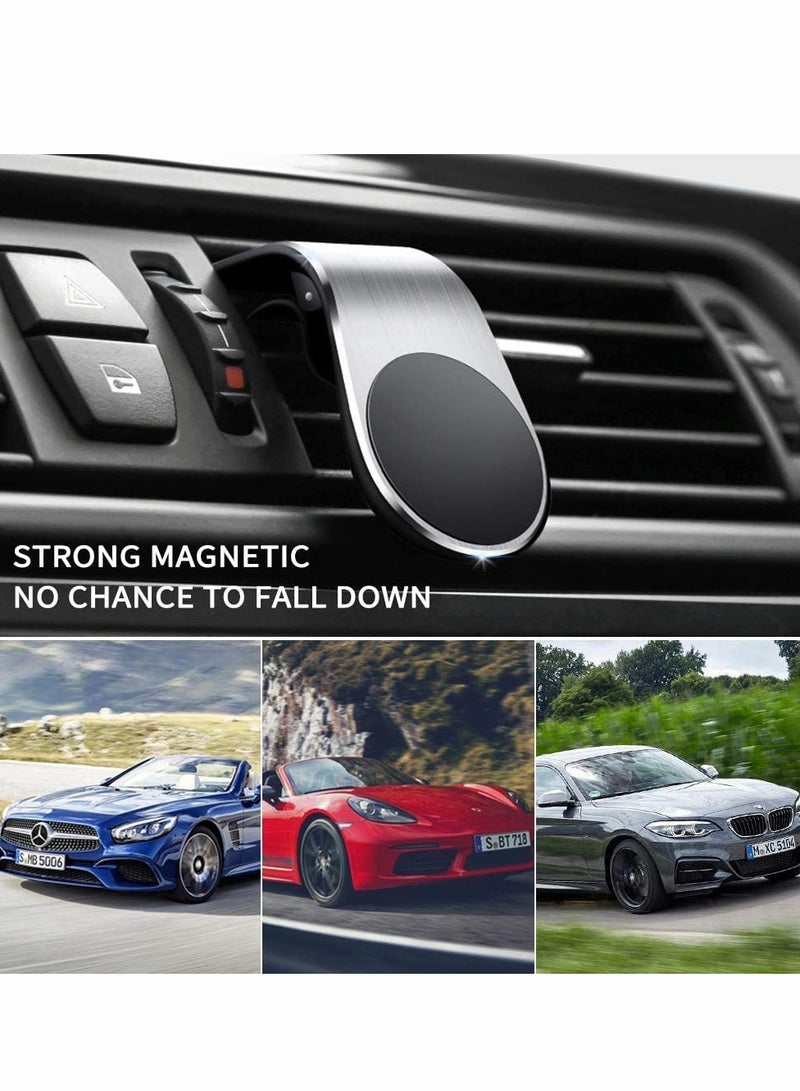 KASTWAVE Magnetic Car Phone Holder Strong Magnetic for Air Vent Phone Holder Car Mount Phone Holder Car Magnetic L Shape Universal Car Holder for Any Smartphone Universal Smart GPS Cell Phone Holder - Image 5