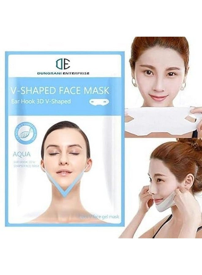 Caltero V-Shaped Slimming Mask Facial Gel Pad Adhesive Tension Intensive Face Lifting and Tightening Band Mask Sheet, Anti-Aging, Prevents Double Chin for Sagging Skin, Firming and Elasticity-2024 - Image 1