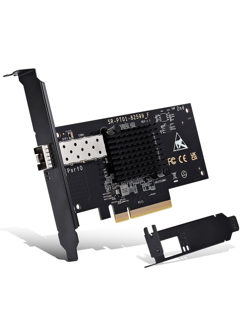 NICGIGA 10Gb SFP PCI-e Network Card, 82599(X520-DA1) Controller, 10Gbps Ethernet Adapter, 10Gbe SFP+ Port, 10G NIC Card, Support Windows/Windows Server/VMware - Image 1