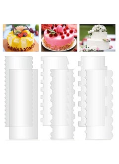 Clear Acrylic Cake Scraper 6 Pcs Buttercream Smoother Pastry Cake Decorating Comb, 9.45 Inch Cake Scraper Frosting Combs, Cream Cake Edge Tools for Cream Cakes Smooth Decoration