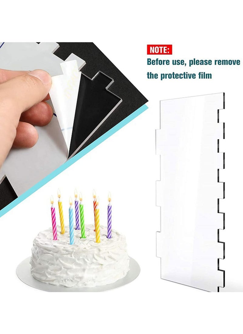 Generic - Clear Acrylic Cake Scraper 6 Pcs Buttercream Smoother Pastry Cake Decorating Comb, 9.45 Inch Cake Scraper Frosting Combs, Cream Cake Edge Tools for Cream Cakes Smooth Decoration - Image 1