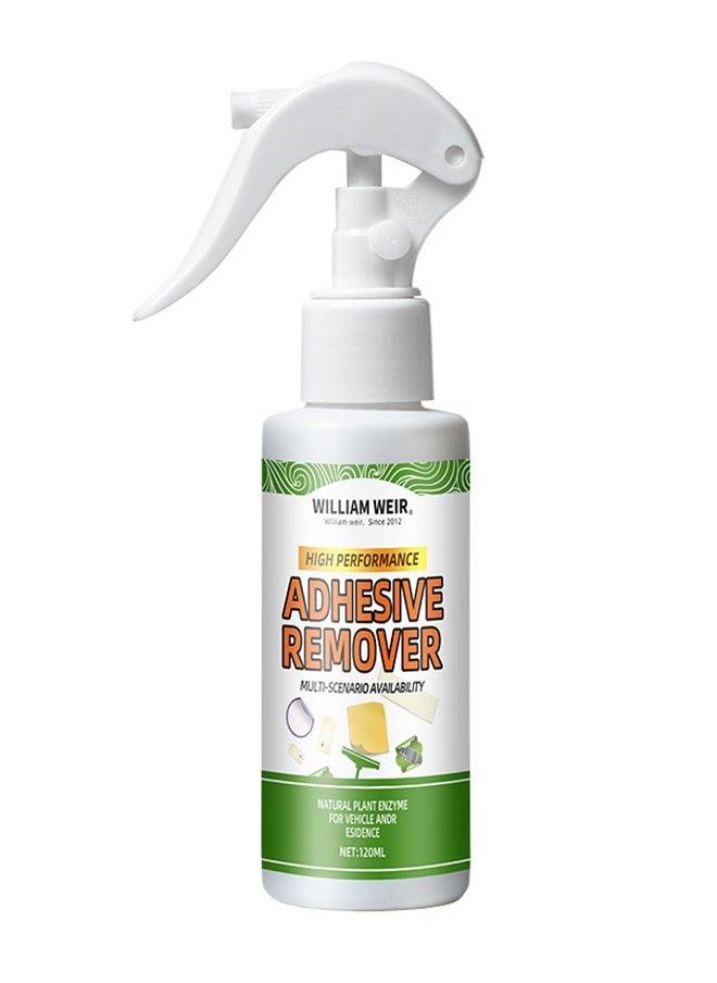 WILLIAM WEIR - 120ml Adhesive Remover Cleaner Spray for Removing Decals Stickers Tape Labels Glue Residue on Vehicles Boats RVs Brick Concrete Wall Window Furniture and More - Image 1