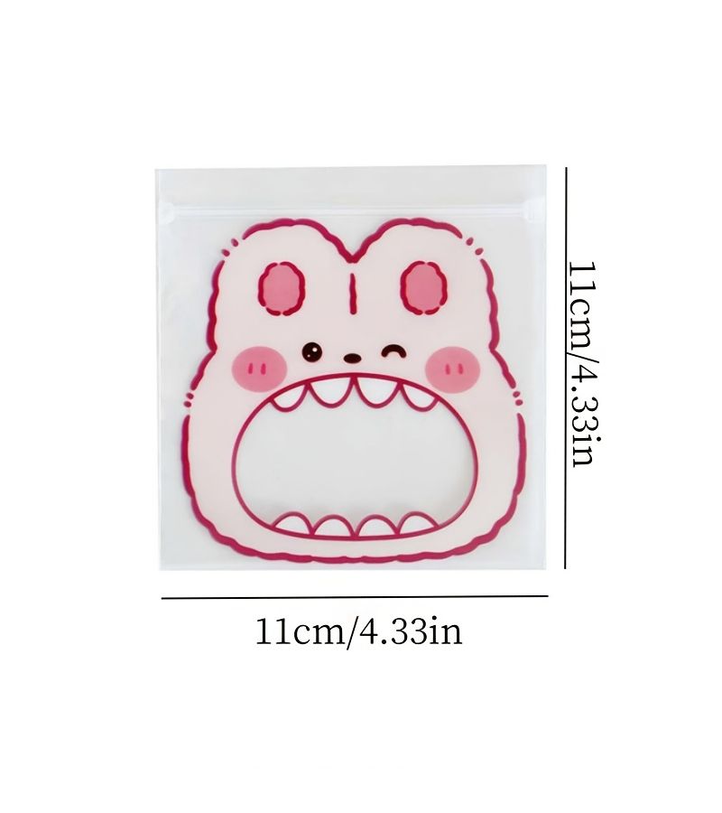 Design B Mix 20 Pack Clear Cartoon Self Sealing Zipper Bags For Candy Cookies Toys Storage - Image 2