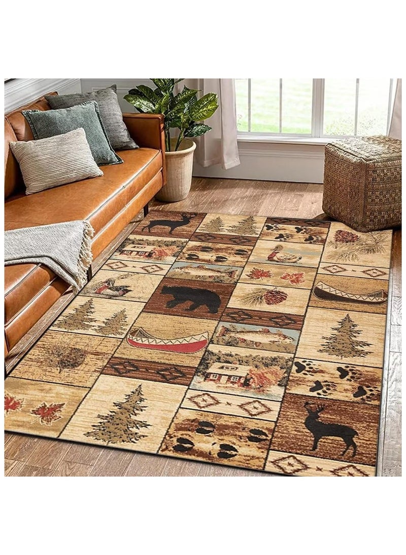 Anna 80 * 120cm Lordic Country Retro Living Room, Bedroom, Bedside Anti Slip And Wear Resistant Floor Mat - Image 4