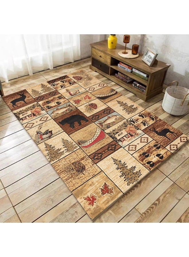 Anna 80 * 120cm Lordic Country Retro Living Room, Bedroom, Bedside Anti Slip And Wear Resistant Floor Mat - Image 3