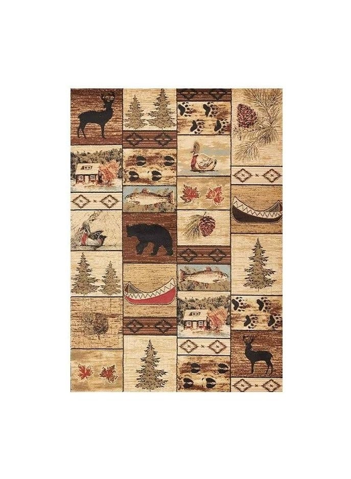 Anna 80 * 120cm Lordic Country Retro Living Room, Bedroom, Bedside Anti Slip And Wear Resistant Floor Mat - Image 1