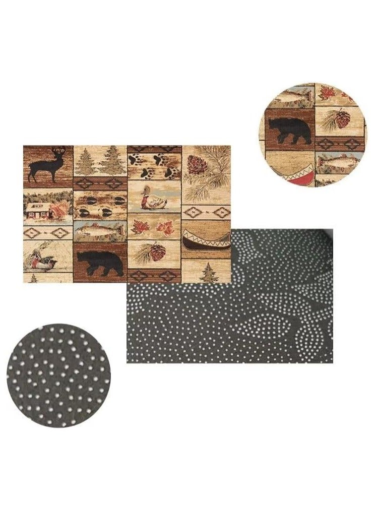 Anna 80 * 120cm Lordic Country Retro Living Room, Bedroom, Bedside Anti Slip And Wear Resistant Floor Mat - Image 2