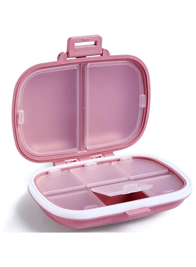 Fanski Daily Pill Organizer, 8 Compartments Portable Pill Case - Image 1