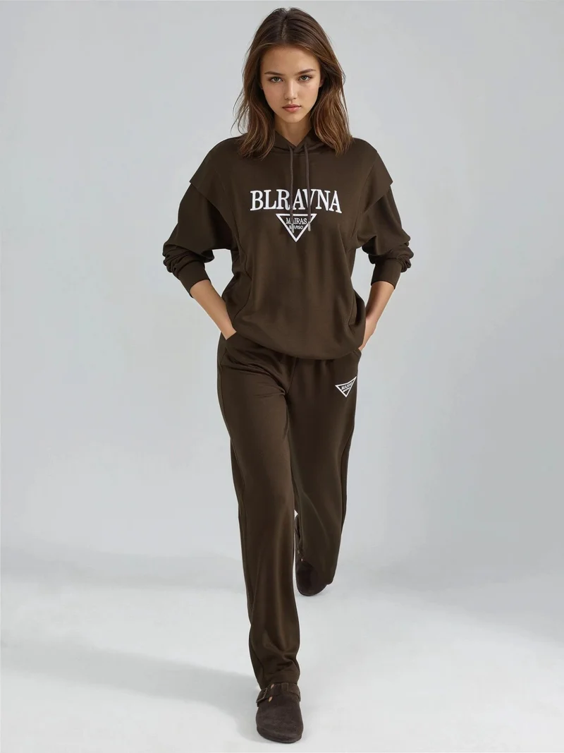 HICCUP Modal Touch Embroidered Hooded Two-Piece Set Bersan Collection