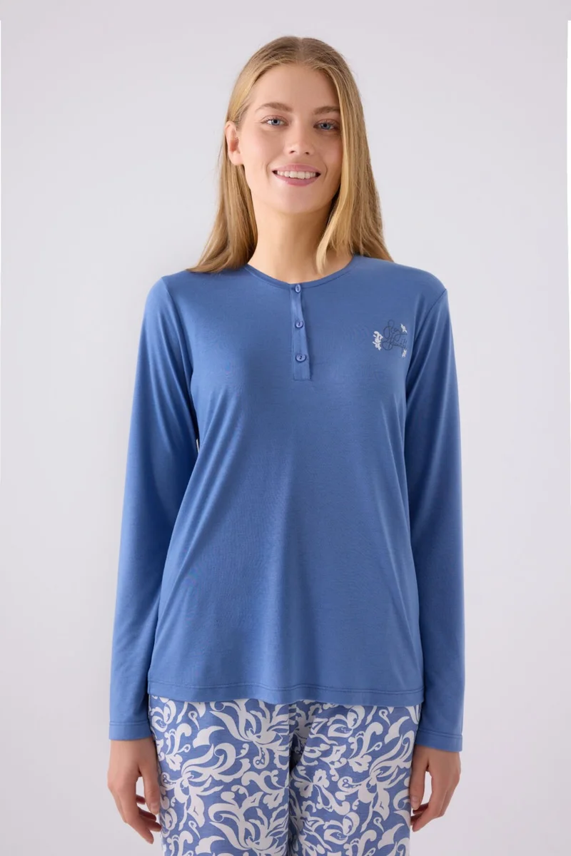 ارنيتا Women's Long Sleeve Pajama Set AR3069 Blue