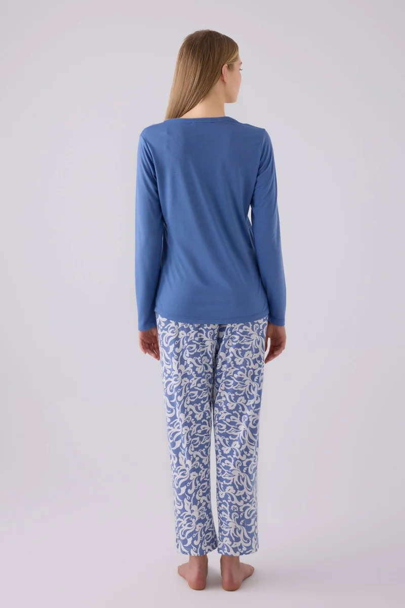 ارنيتا Women's Long Sleeve Pajama Set AR3069 Blue