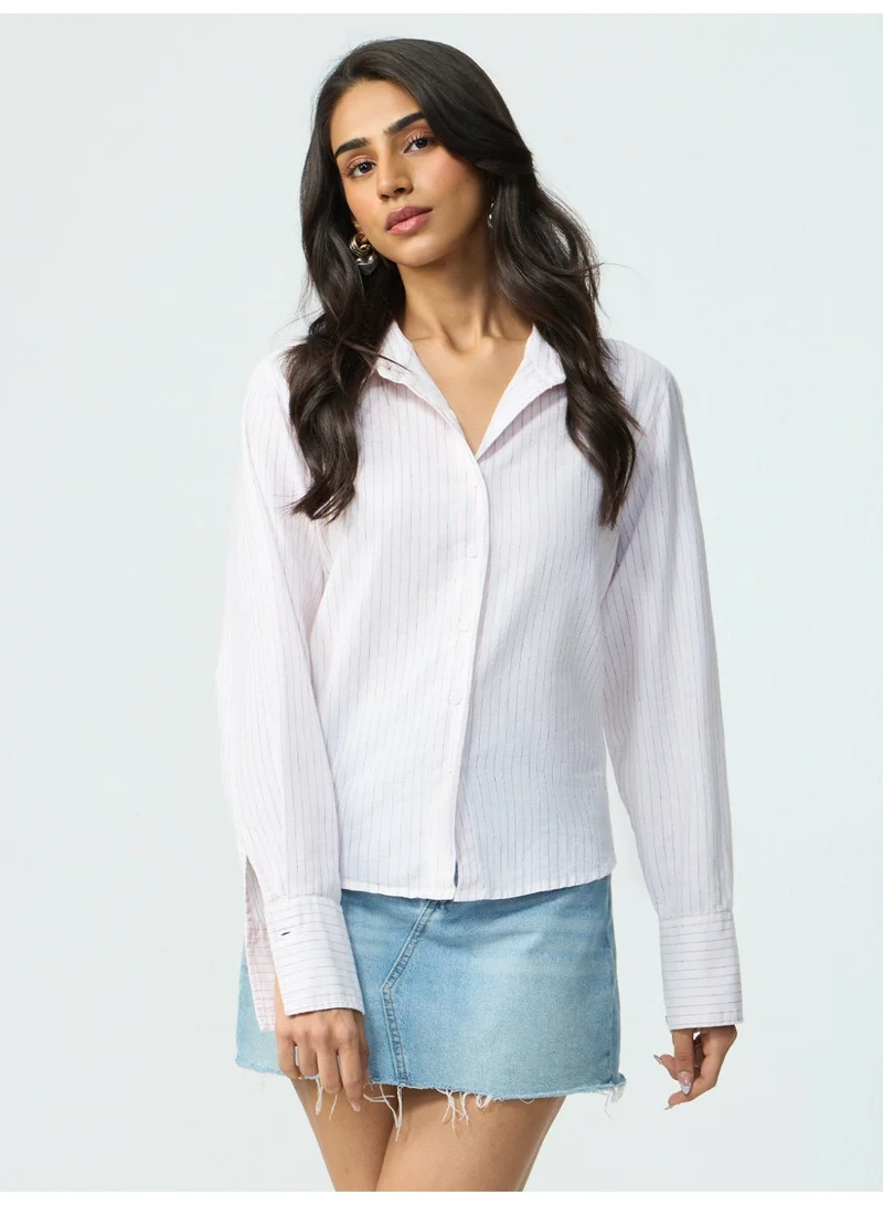 The Souled Store  Cotton Linen: Ruby Streak  | Best Price UAE