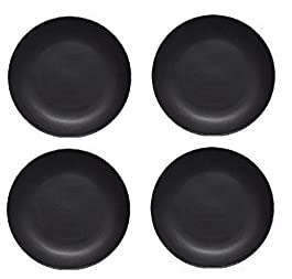 Caffeine Ceramic Handmade Stoneware Royal Black Quarter Plate 7 Set of 4 Dishwasher Microwave Safe - Image 3