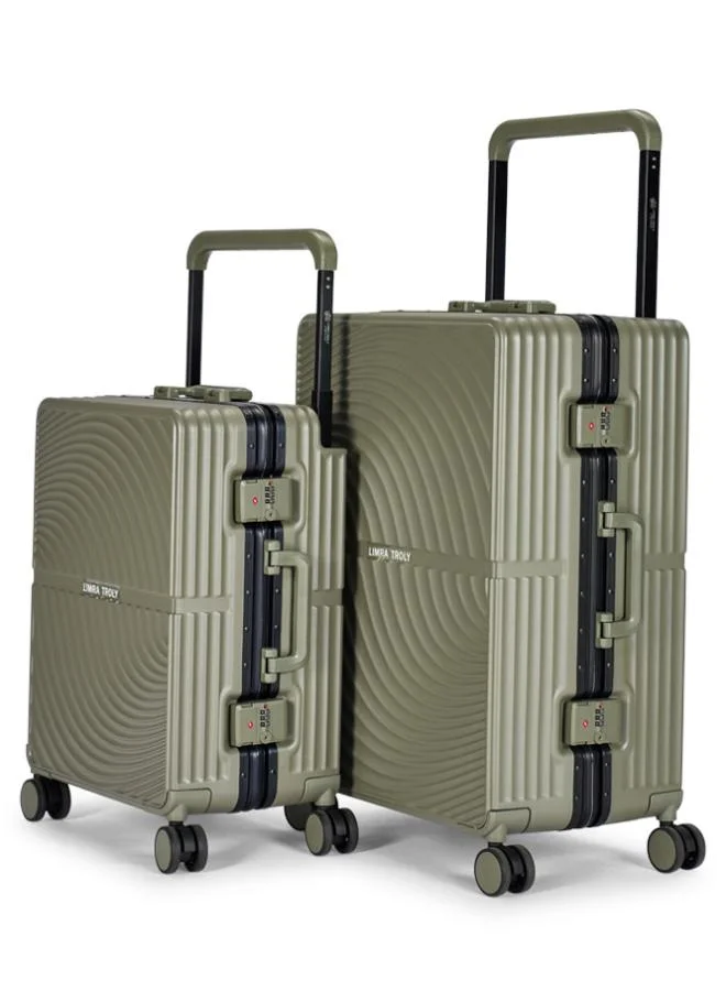 ليمرا طقم شنط سفر من ليمرا مصنوع من مادة البولي كربونات مكون من قطعتين مقاس 25"-21" بوصة