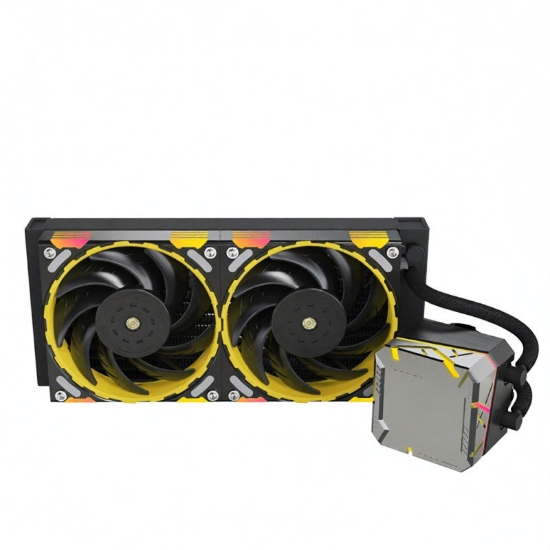 yeston Liquid Cooler CPU 240mm Black LCD Display Real-Time Monitoring - FDB Fan Silent Pump CPU Water Cooler for Intel AMD Platforms - Image 1