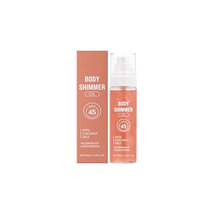 TBTFW Body Glow Oil, Rosy Shimmer Body Oil, Lightweight and Non Stick, Suitable for All Skin Tones (3.38 Oz)