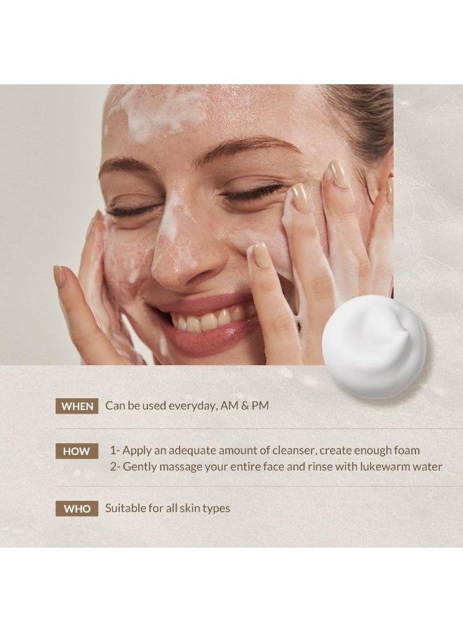 MIZON Snail Repairing Foam Cleanser, Mild and Soft Face Cleanser for Pores and Blackheads, Moisturizing Formula with Snail Filtrate and Soft Bubbles, Korean Makeup Remover (60ml) - Image 3