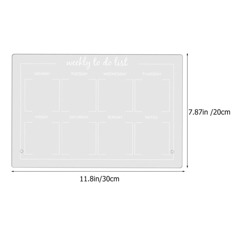 Acrylic Dry Erase Memo Board With 2 Push Pins 6 Markers For Office Home Desktop - Image 3