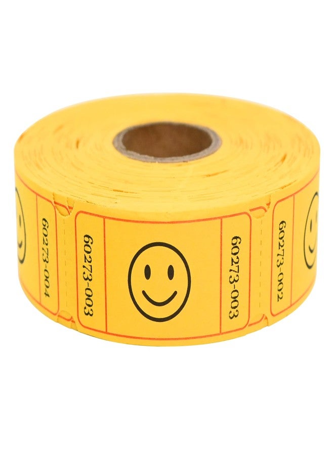 L LIKED 500 Raffle Tickets, Smile,Yellow(6 Color Selection), Single Roll, Ticket for Events, Entry, Class Reward, Raffle & Prizes - Image 1