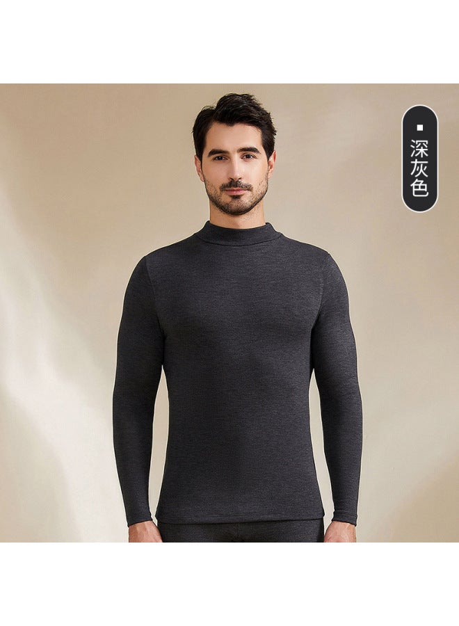 Class A German Velvet Cashmere Silk Heat-retaining Half-high Collar Thermal Underwear Set For Couples, Autumn And Winter 10a Antibacterial Thermal Tops And Bottoms