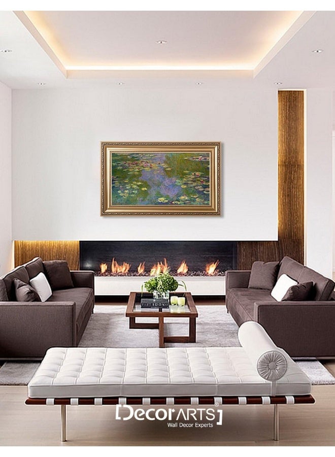 Home Trove Decorarts - Water Lilies Claude Monet Giclee Fine Art Print In Embossed Gold Frame  - Image 2
