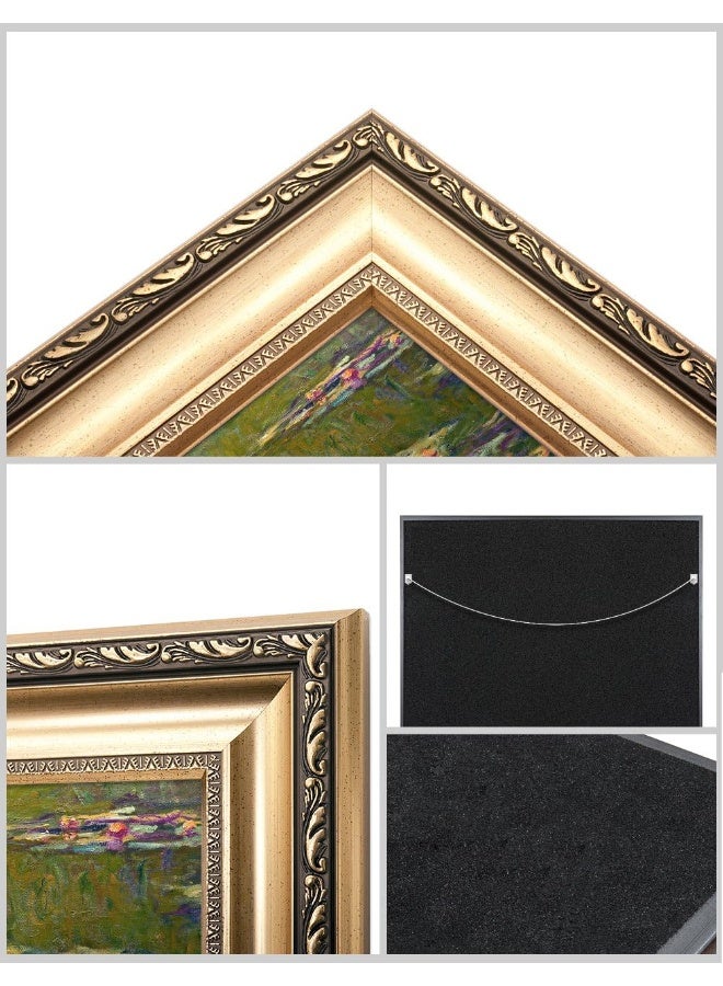 Home Trove Decorarts - Water Lilies Claude Monet Giclee Fine Art Print In Embossed Gold Frame  - Image 4