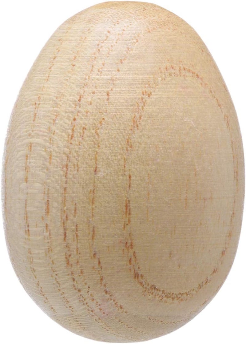 Mihey 2 Pcs Natural Wood Egg Shaker Musical Percussion Instrument - Image 2