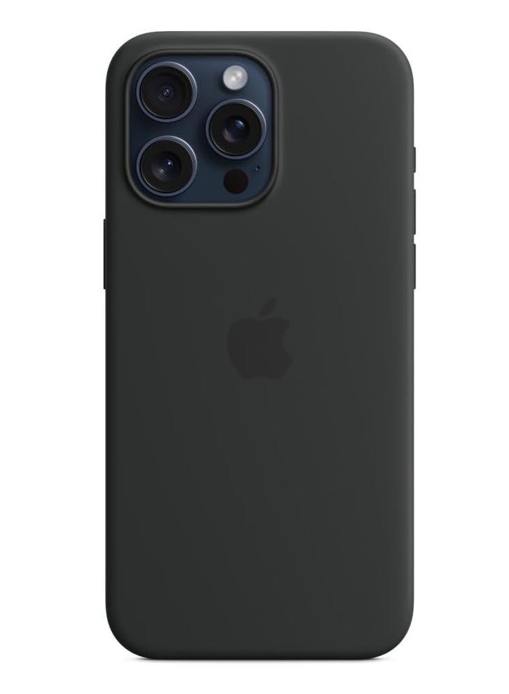 IAF IPhone 15 Pro Silicone Leather Case - Black - Image 2