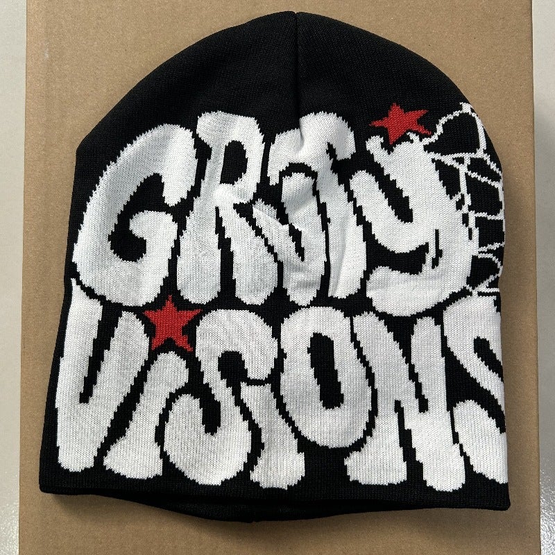 High-End Knitted Hats For Men And Women, Jacquard Hats, Popular Hats, Hip-Hop Hats, Letter Hats, Trendy Street Hats - Image 1