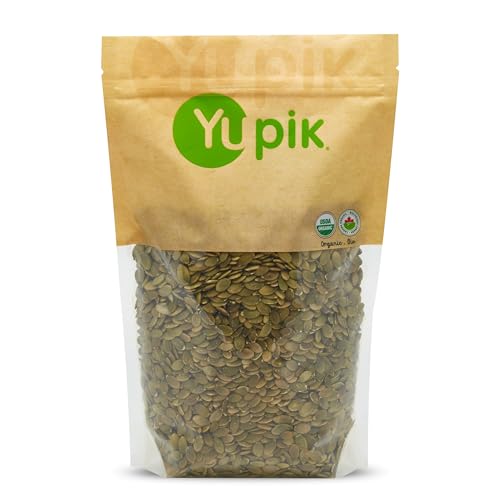 Yupik Organic Raw Pumpkin Seeds, No Shell, 2.2 lb (35.2 oz), Gluten-Free, Non-GMO, Kosher, Vegan, Shelled Pepitas, Salt-Free, Plant-Based Protein, Fiber Source, Healthy Snacks, For Baking & Topping - Image 4