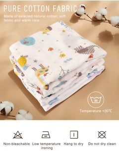 URbazaar 3 Pack Baby Blankets soft Bamboo Baby Muslin Swaddle Blankets Premium Knit Baby Burp Cloth Muslin Baby Muslin Blankets 110*120cm  - Image 4