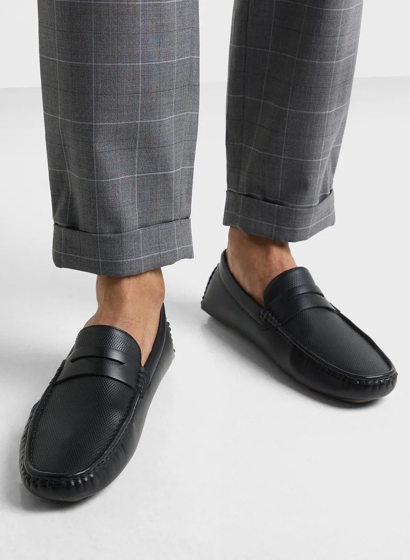 Robert Wood Tectured Formal Loafers