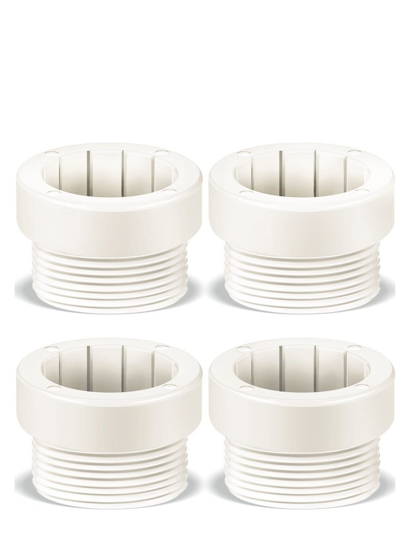 Pool Umbrella Stabilizer Adapter, Pool Umbrella Threaded Adapter Sleeves, Umbrella Pole Stabilizer, for Outdoor Patio Deck 1 3/4" Umbrellas Insert (White)  - Image 1