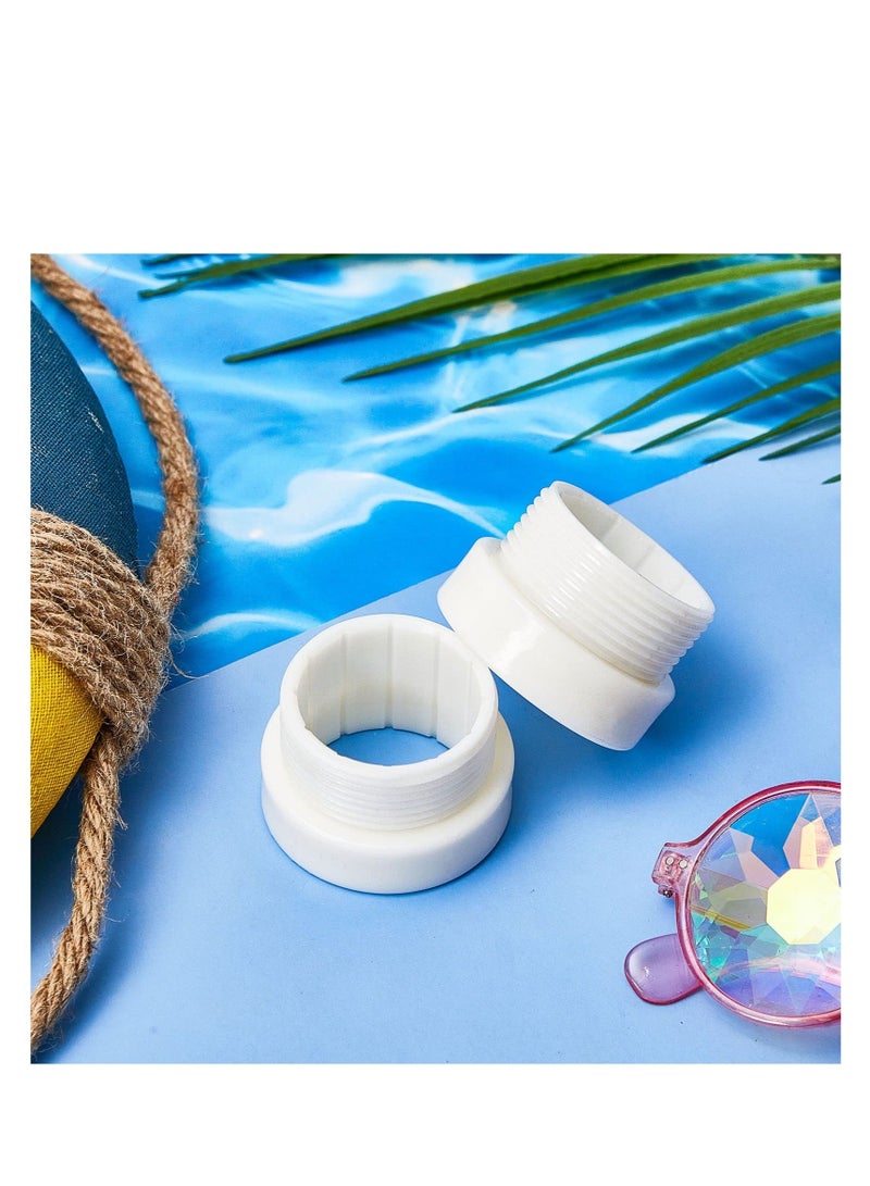 Pool Umbrella Stabilizer Adapter, Pool Umbrella Threaded Adapter Sleeves, Umbrella Pole Stabilizer, for Outdoor Patio Deck 1 3/4" Umbrellas Insert (White)  - Image 4