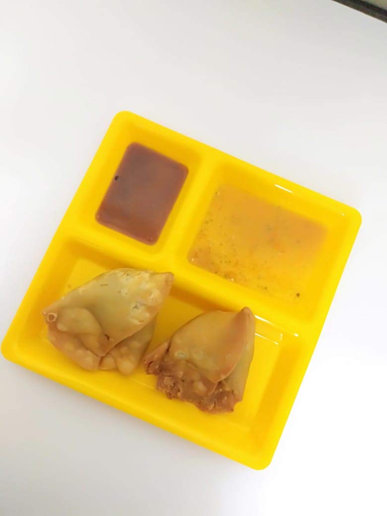 Everbuy® Food-Grade Virgin (Microwave-Safe) 3-Compartments Divided-Dinner Plate,Color-Yellow, Pack of 2 (Made in India) - Image 2
