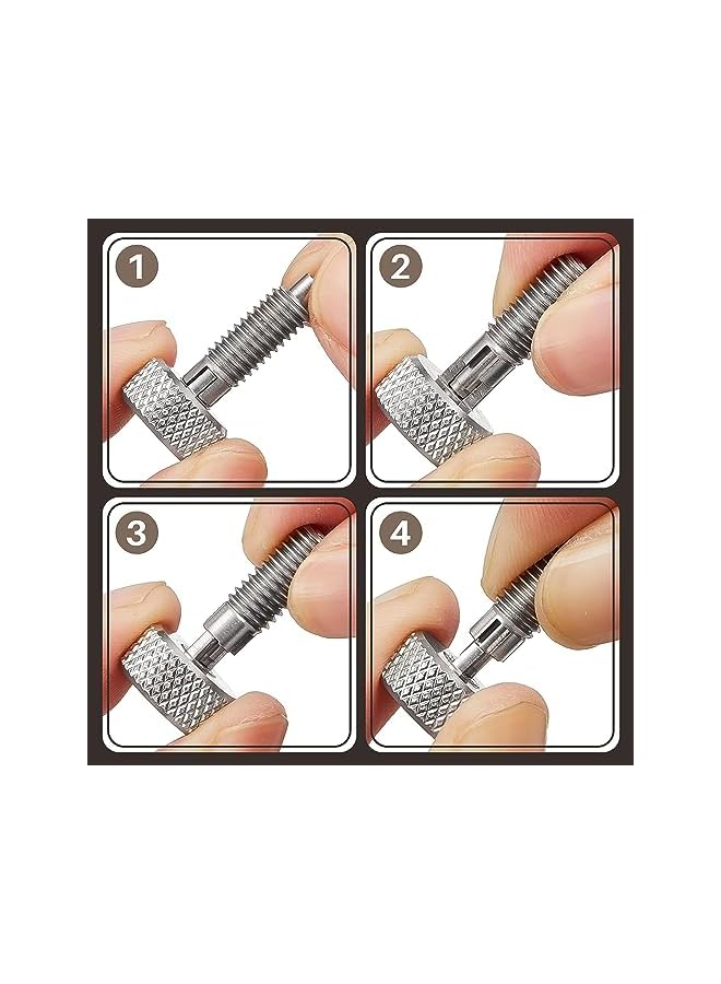 PROMASS promass Hand Retractable Spring Plunger with Knurled Handle Stainless Steel Lock out M6 Type Quick Release Pins for Rolling Toolbox, 1/4''-20 Thread Size 0.500'' Thread Length Without Patch (Si  - Image 3
